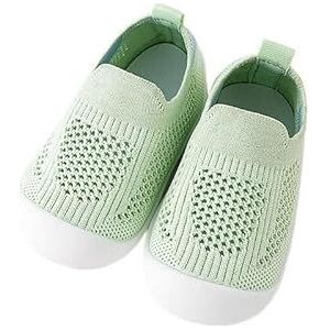 Babyschoenen Zomerbabywandelschoenen Zachte zool Ademend, antislip, holle mesh-schoenen for jongens en meisjes Sokken en schoenen (Color : Green, Size : Inner length 11.5cm)