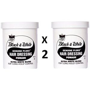 Black and White Pluko Haardressing Pomade 200ml **TWIN PACK** by BLACK&WHITE