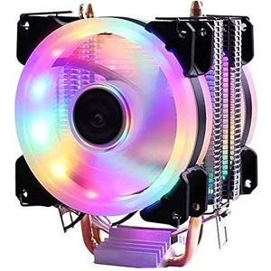 Efficiënte koeling processor Cooler Fan 3pin for Intel LGA 1150 1151 1155 1156 775 1200 AMD AM3 AM4 Stille ventilador stille radiator (Blade Color : Pink)