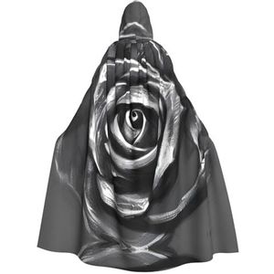 SSIMOO Metalen roos volwassen mantel met capuchon, vreselijke spookfeestmantel, geschikt voor Halloween en themafeesten