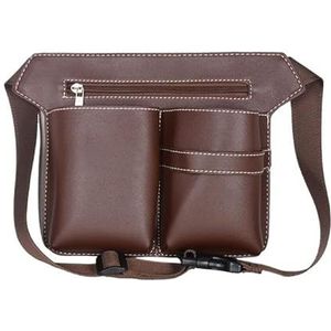 Schoudertas voor kappersschaar, riemtas, tas voor kappersgereedschap, 2 kleuren (bruin)