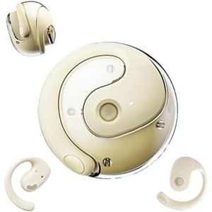 Luchtgeleiding Draadloze Bluetooth Oortelefoon, Hy-T26 Oortelefoon Draadloze Bluetooth, Draadloze Oordopjes Bluetooth Hoofdtelefoon, Stereo Noise Reduction BT 5.4 Oordopjes,Khaki