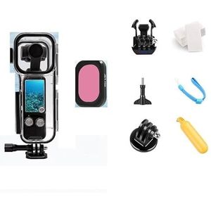 Waterdichte behuizing Lensfilter voor DJI OSMO Pocket 3 Onderwaterduiken Beschermende schaalbehuizing Sportcamera-accessoires (Color : Pink Color)