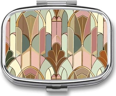 Pillendoosjes - Luxe Lijn Art - Draagbare Reizen Pillendoos - Mini - Met Twee Compartimenten