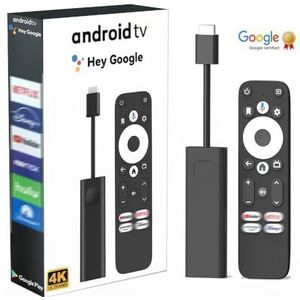 KD3 4K Google TV Stick Android 11 Netflix Gecertificeerd HDR 10+ Dolby Audio Voice Remote Google Assistant (Gratis OTG binnen)