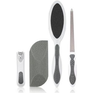 TITANIA Softtouch Manicure & Pedicureset (4-delig) • Professionele hand- en voetverzorgingsset • nagelknipper, nagelvijl, voetvijl en puimspons • manicure-pedicureset • Made in Germany