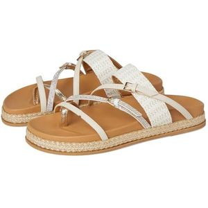 Steve Madden Tickle schuifsandalen voor meisjes, botkleuren, 2 Little Kid