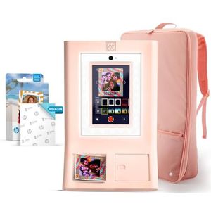 HP Sprocket Fotobooth Machine Instant Kleur Foto Printer (Roze) STARTER Bundel + Zink Papier (100 Vellen) + Gepolsterde Draagtas
