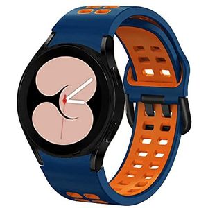 Strap-it Samsung Galaxy Watch 4 40mm sport square bandje (blauw/oranje)