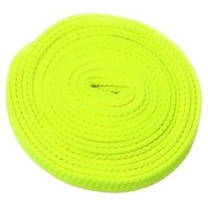 Sport Schoenveters Platte Schoenveter， Kleurrijke Platte Schoenveters for Sneakers Schoenveter Stof Schoenveters Volwassenen Kinderen Elastische Veters Schoenen Strings Runn(Fluorescent Yellow,160cm)