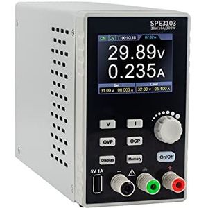 Desktopvoeding Programmeerbare gelijkstroomvoeding 300W 30V/10A 60V/10A 2.8""LCD 10mV/1mA resolutie digitale spanningsregelaar schakelaar Kortsluitbeveiliging, bescherming tegen overbelasting(Colo