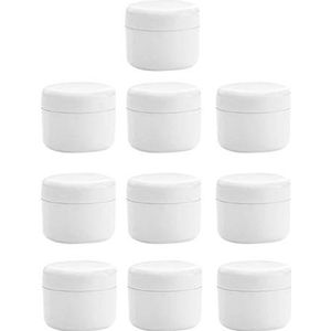 Navulbare Plastic Lege Gezichtscrème Kosmetische Container met Deksel wit-50g