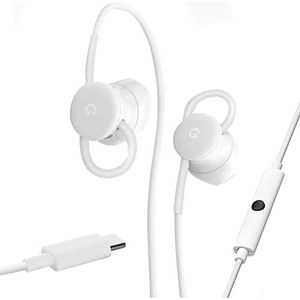 Google USB Type C bedrade digitale oordopjes headset met assistent en in-ear vertalen voor Pixel-telefoons - wit, S GA00485-US, G019BA88A, 73H00641-00M