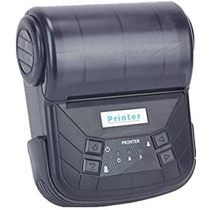 Handbediende slimme inkjetprinter, Indrachtig USB DC5V 8 0mm Bluetooth-compatibele mini-thermische printers Lichtgewicht draagbare ontvangstprinters Papiermobielen voor Code Date Label-industrie(Nero)