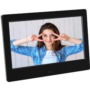 7 Inch Scherm LED HD IPS 800x480 Digitale Fotolijst Elektronische MP3-muziek MP4-filmspeler Slimme Cadeau Eenvoudig Delen Momenten(Black)
