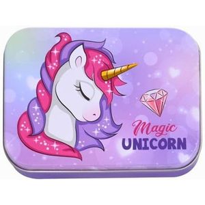 Unicorn Kinderpleisters met Licentie - Metalen Doos - 24 Pleisters - Mooie Design Pleister bewaardoos voor Kinderen - Plakpleister met Design - Geschikt voor Rugzak - Handtas