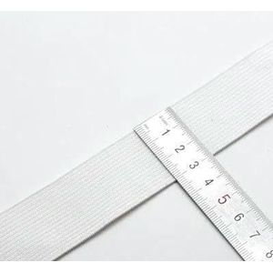 Meter Naai Elastische Band Zware Stretch Hoge Elastiek Brei Elastische Band voor Naai Tailleband Elastisch Wit zwart 10-60MM-30mm Wit 5 Meter