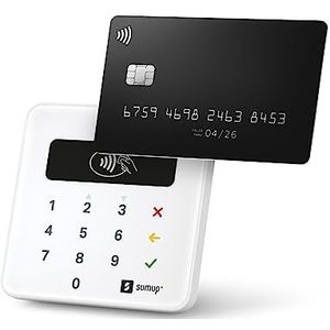SumUp Air mobiele kaartterminal voor contant geld met bankkaart, creditcard Apple & Google Pay en meer - NFC RFID-kaartlezer - Praktische credit card reader - contactloze betaling van kaarten