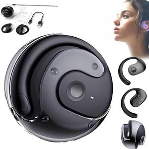 HY-T26 ​​Pro-taalvertaler, HY T26 Pro-hoofdtelefoonvertaler, ondersteunt meer dan 75 verschillende talen, uitgerust met AI-app, BT 5.4, HiFi-stereogeluid, taalvertaler(Black)