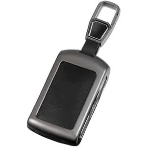 Autosleutel beschermhoes Zinklegering Autosleutel Case Cover Shell Houder Fob Voor S60 S90 XC40 XC60 XC90 V90 Sleutelhanger Auto Accessoire Sleutel Shell(Black chain)