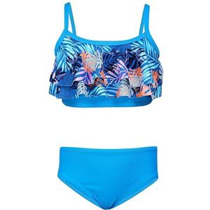 Aquarti - Meisjes Bikini Set - Oranje/Blauw/Donkerblauw - Bustier Bikini Brief - Tweedelig