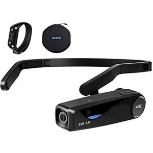 Videocamera Camcorder 4K -videocamera for vlog -opname, EP6 Plus Mini wifi vlogging digitale camcorder kop draagbaar POV FPV Video Recorder Multifunctionele vlogcamera(32GB SDcard)