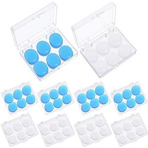 Oordopjes om te slapen, 24 paar, waterdichte siliconen oordopjes, vormbaar, oordopjes met etui voor zwemmen, slapen, vliegtuigen, werk