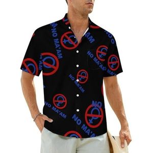NO MA'AM herenhemden korte mouwen strandshirt Hawaiiaans shirt casual zomer T-shirt 4XL