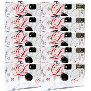 FOTO PORST 10 x wegwerpcamera's (elk 27 foto's, met flits, 35 mm, 10-pack)