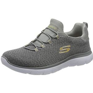 Skechers SUMMITS dames Sneaker, Gray rope with gold colored edge, 39 EU