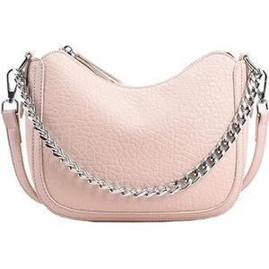 Dames okseltassen Dames crossbody tas Eenvoudige PU-tas Messenger Bags Vrouwelijke eenvoudige stevige schoudertas(Color:Pink)