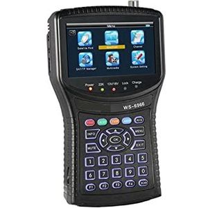 Satellietsignaalmeter, WS 6966 Satelliet Finder Meter PWR CBER MER MPEG4 DVB-S2 Meter WS6966 HD HD Satelliet Singnal Finder Spectrum