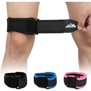 SupreGear IT-Bandriem voor Knie, Verstelbare Comfortabele Lliotibiale Bandomslag Ademende ITB-Riem voor Iliotibiale Bandsyndroom, Zwart