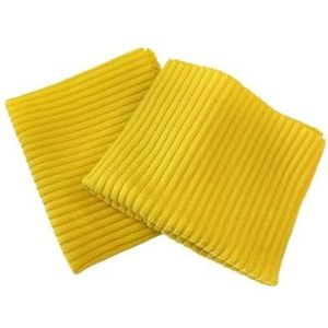 Elastische geribbelde manchetten 2 x 2 dik katoen dikke stretch gebreide trui armen manchet been rib jersey geribbelde trim stof voor donsjas elastische manchetten geribbeld (kleur: geel, maat: 7,5 cm