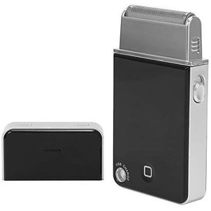 Waterdicht elektrisch scheerapparaat voor heren, USB-oplaadbaar scheerapparaat met ultradun scheerapparaat voor baard en bakkebaarden, precisiescheerapparaat, zwart