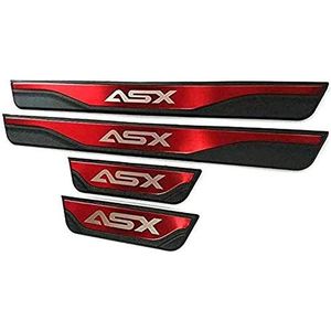 4 stuks Roestvrijstalen Auto Instaplijsten Beschermer Voor Mitsubishi ASX 2013 2014 2015 2016 2017 2018 2019 2020 2021, Welkom Pedaal Scuff Guard Antislip Auto Styling Decoratie Accessoire