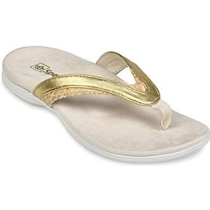 Spenco Flipflop teenslippers voor dames, goud, 38 EU Breed