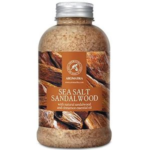 Badzout Sandelhout 600g Zeezout - Tegen Acne - Droge Huid - Spierpijn - Vermoeidheid - Huidverzorging - Aromatherapie - Anti-Stress - Bad - Spa - Wellness - Ontspanning - Anti-Aging