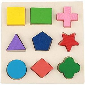 Montessori Color Math Shapes Geometrische Puzzels, Early Educatie-materiaal, sensorisch speelgoed voor kleine kinderen, vorm kleursorteerder (1/1)
