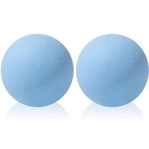 Gemtte 2 stuks fasciabal, kleine set, massageballen voor rug, wervelkolom, voeten handen, massage triggerpoint-bal voor yoga, myofasciale ontspanning, spierontspanning (blauw)