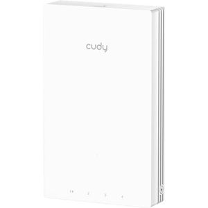 Cudy AP3000 Wandplaat WiFi 6 AX3000 draadloze gigabit toegangspunt, ondersteuning OFDMA, MU-MIMO, PoE aangedreven, Cudy App Control of webconfiguratie