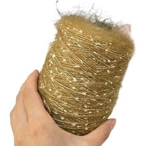 500g Color Dot Mohair Wool Thread for Hand Knitted Scarf Sweater Hat (Size : Camel)