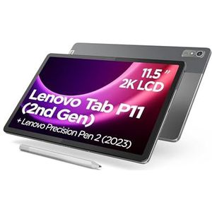 Lenovo Tab P11 (2e generatie) tablet, 11,5 inch 2K touchscreen, MediaTek Helio G99, 4 GB RAM, 128 GB geheugen, Android 13, grijs, incl. Lenovo Precision Pen 2