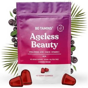ure Reine Coenzym Q10 Vitamin C Açai - Antiaging Hydratation Elastizität und Glanz für Ihre Haut - 60 Gummies Vitamine Frauen mit starken Antioxidantien Natürliche Betamins
