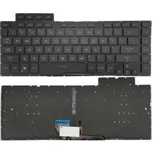 Laptoptoetsenbord voor ASUS voor ROG voor Zephyrus GU502DU GA502D GA502DU GA532DU Zwart met achtergrondverlichting zonder frame Verenigde Staten VS(GA502D)