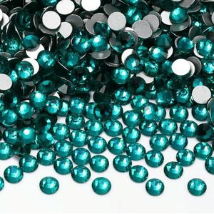 SS3-SS30 Kristallen Strass Steentjes Platte Achterkant Glas Niet-Hotfix Strass Steentjes Decoraties Glitter Steentjes Nail Art Accessoire-Blauwe Zirkoon-SS6 1440 STUKS