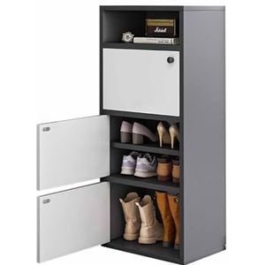 Wood Sideboard，Sideboard Cabinet,shoe cabinet, household door vertical large capacity balcony storage locker, small shoe cabinet(Gray,105 * 42 * 30cm/41.34 * 16.54 * 11.81in)