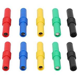 Juroupi 4 Mm Geïsoleerde Bananenkoppeling Vrouwelijk aan Vrouwelijke 5 Kleuren Bananenplug Socket Adapter voor Omvormers Industriële Apparatuur