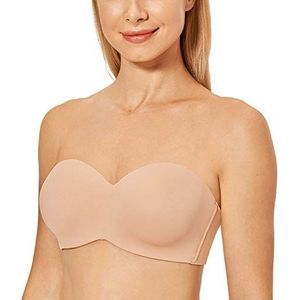 DELIMIRA Strapless-bh Voor Dames Zonder Beugel Minimizer Met Beugel Plus Ondersteuning Voor Maten natuurlijk 90D