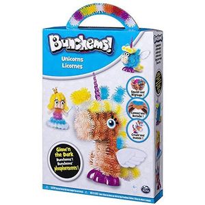 Bunchems - 6039994 - Themaset draken/eenhoorns - creatieve sets met fluorescerende Bunchems klittenbandballen